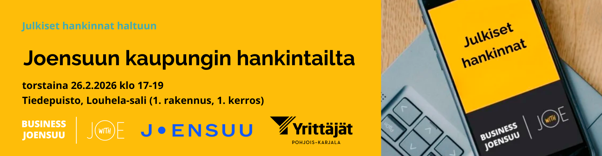 Joensuun kaupungin hankinta-ilta 26.2.2026 | Business Joensuu